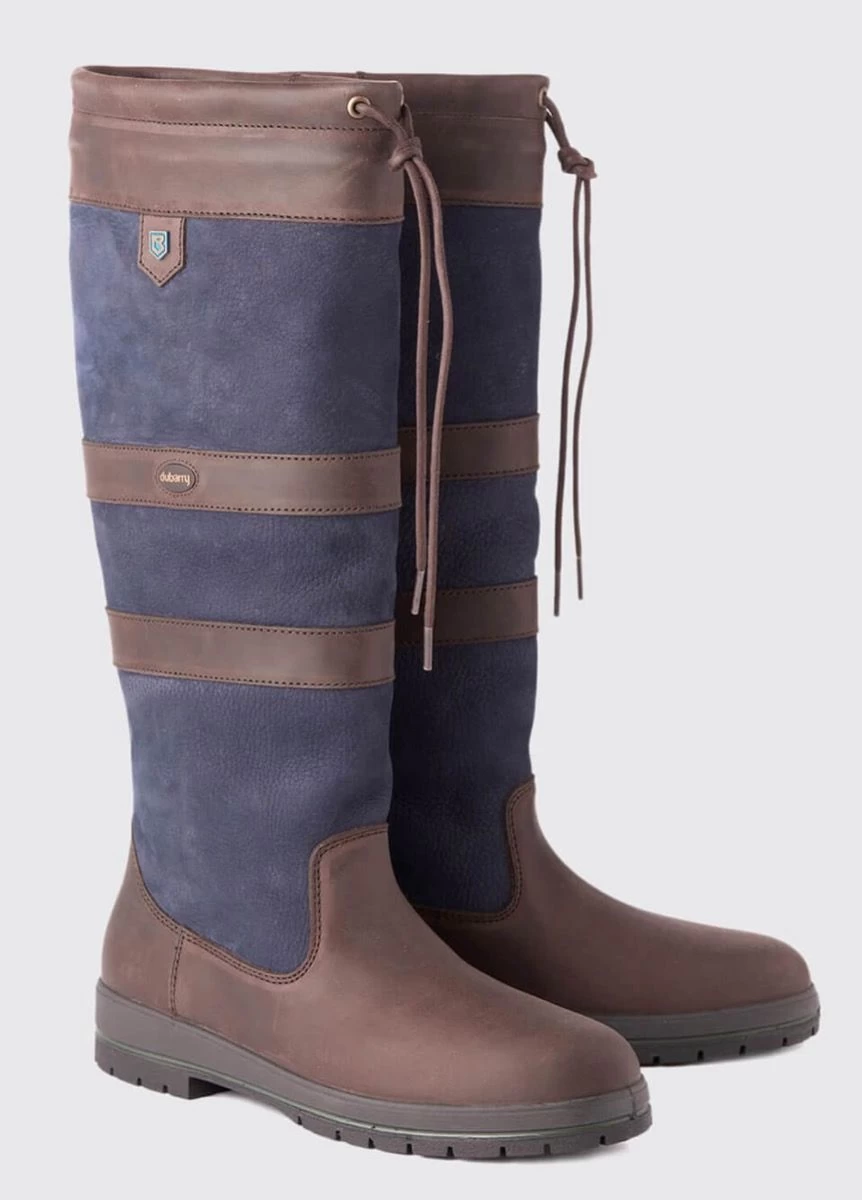 Dubarry Womens Galway Boots - Navy/Brown 1 Dubarry Womens Galway Boots - Navy/Brown