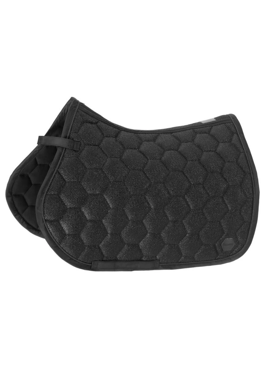 Eskadron Glitter Mesh Jump Saddle Cloth - Black 1 Eskadron Glitter Mesh Jump Saddle Cloth - Black