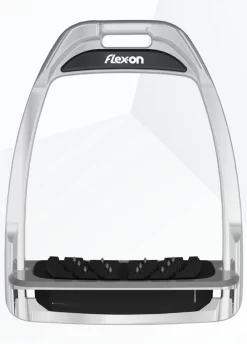 Flex-On Aluminium Hunter Stirrups - Silver/Silver/Black