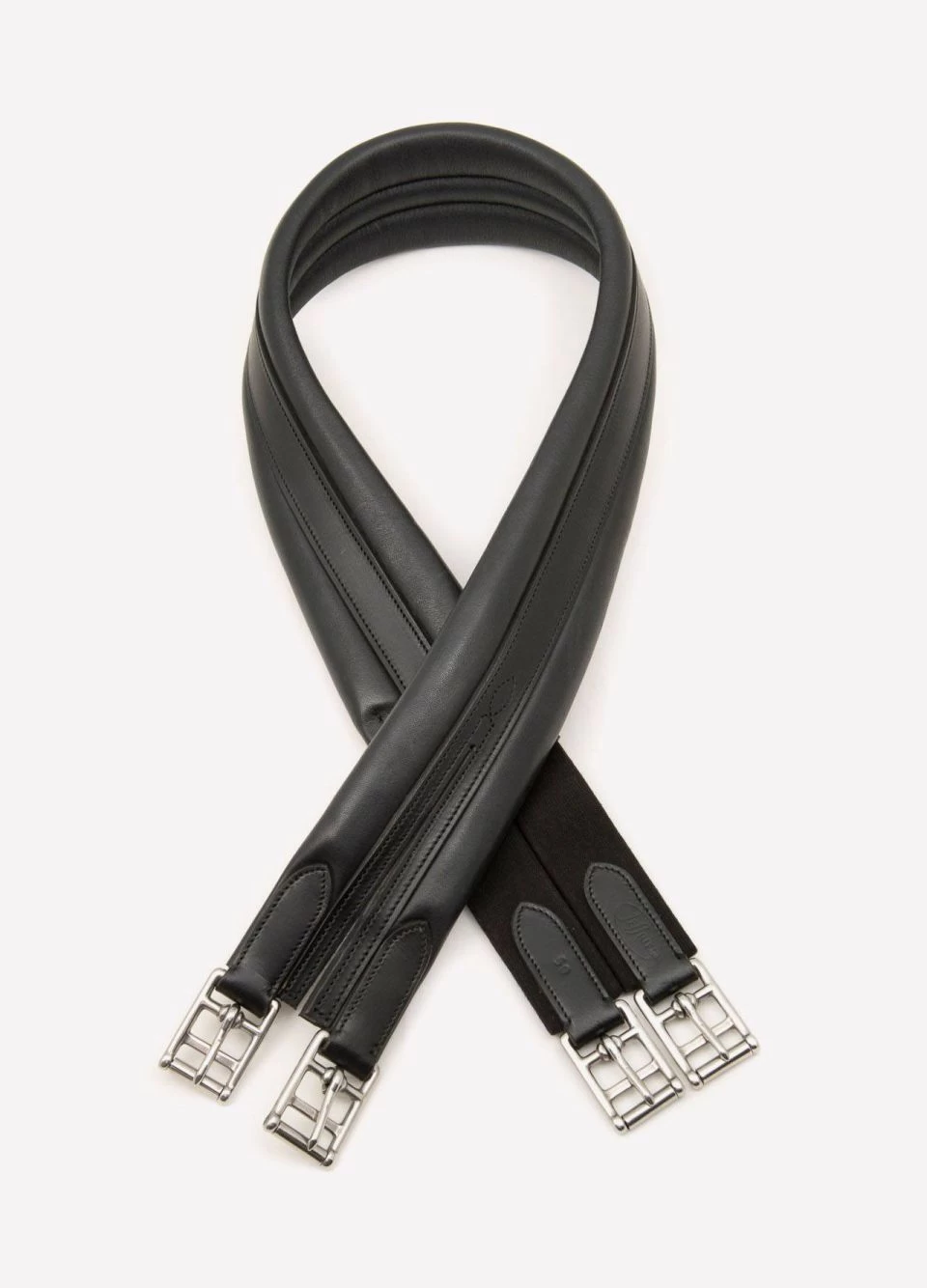 E. Jeffries Premier Elasticated Leather Girth - Black 1 E. Jeffries Premier Elasticated Leather Girth - Black