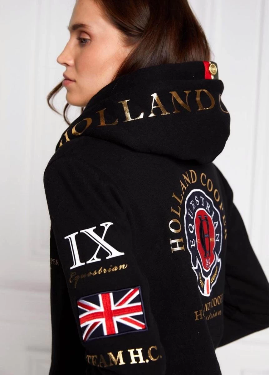 Holland Cooper Team Hoodie - Black 2 Holland Cooper Team Hoodie - Black - Image 2