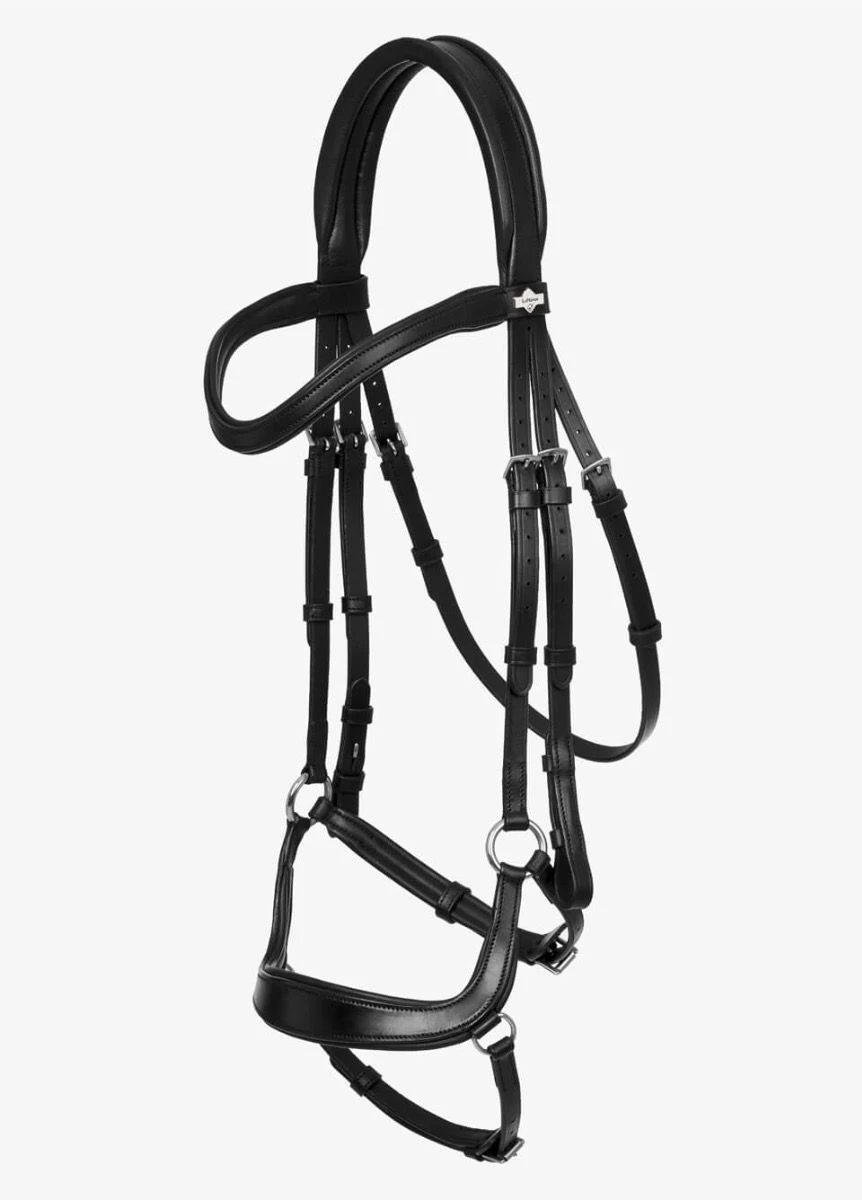 LeMieux Arika Drop Bridle - Black/Silver 2 LeMieux Arika Drop Bridle - Black/Silver - Image 2