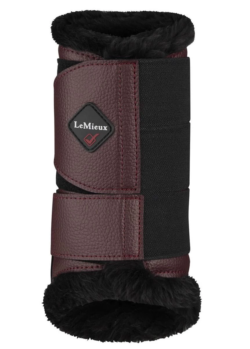LeMieux Fleece Brushing Boots - Rioja 2 LeMieux Fleece Brushing Boots - Rioja - Image 2