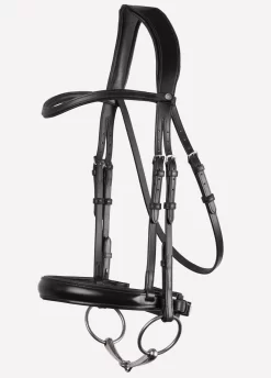 Montar Normandie Eco-Leather Dressage Bridle - Black -Equestrian Gear Sales normandie1