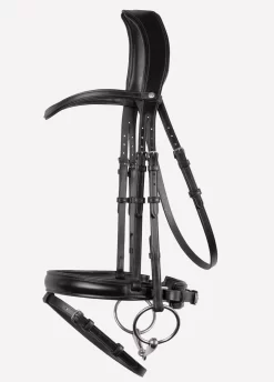 Montar Normandie Eco-Leather Dressage Bridle - Black