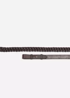 Shires Velociti Gara Plaited Leather Reins - Havana